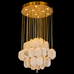 Люстра с овальными подвесками из натурального камня Spatial Composition варинант исполнения - 1 | Loft Concept в Твери