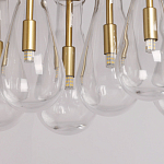 Люстра с 7-ю прозрачными плафонами из стекла в форме капли Lucid Rain  варинант исполнения - 8 | Loft Concept в Твери