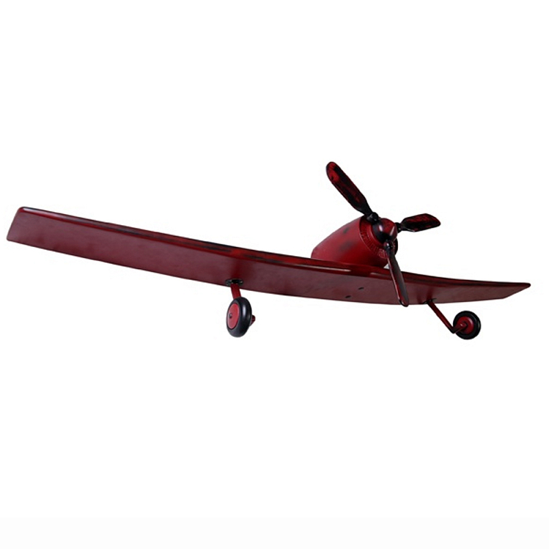 Полка книжная красная в виде самолёта в стиле лофт FLY Красный в Твери | Loft Concept 