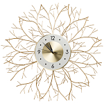 Часы настенные из металла золотые с белым циферблатом Current Time варинант исполнения - 1 | Loft Concept в Твери