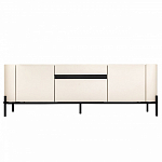 ТВ-тумба белая с чёрной столешницей с 2-мя дверками и ящиком San Marco варинант исполнения - 3 | Loft Concept в Твери