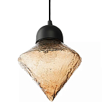 Подвесной светильник с янтарным рельефным плафоном Lamp with Frozen Glass Effect варинант исполнения - 2 | Loft Concept в Твери