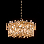 Люстра круглая с декоративными элементами в виде крупных хрустальных цветов Palace Gardens варинант исполнения - 3 | Loft Concept в Твери