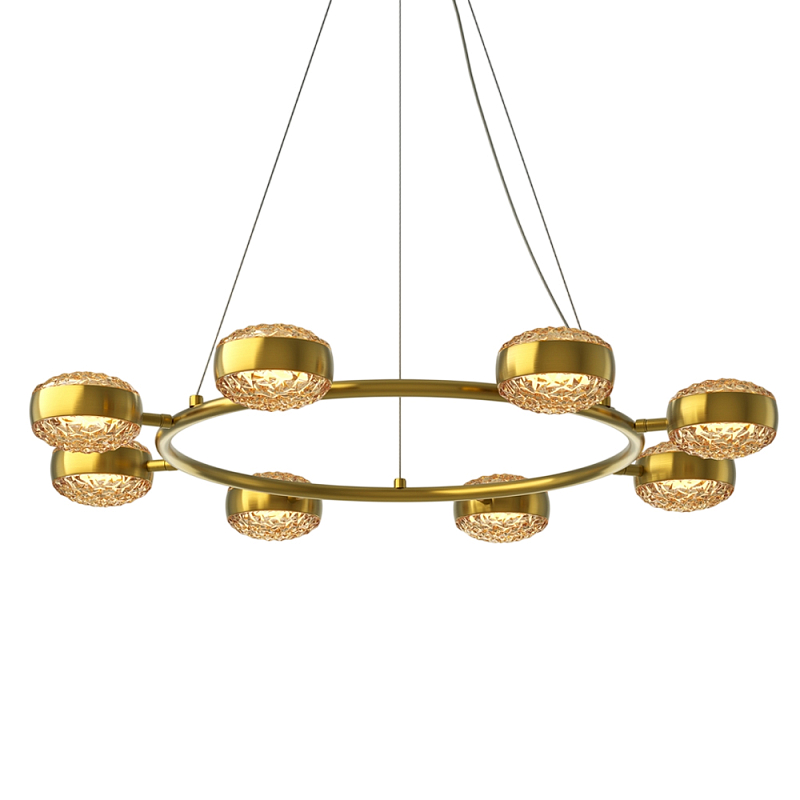 Люстра подвесная Mind 3000К 80Вт Черный Серый Латунь Янтарь (Amber) в Твери | Loft Concept 