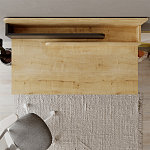 Стол письменный с выдвижным ящиком цвета древесины LEILA WORKING TABLE OAK ANTHRACITE варинант исполнения - 7 | Loft Concept в Твери