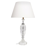 Настольная лампа хрустальная с белым абажуром Diamond Facets варинант исполнения - 1 | Loft Concept в Твери