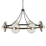 Люстра круглая с литыми стеклянными дисками Olympe Glass Chandelier варинант исполнения - 1 | Loft Concept в Твери