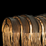 Люстра подвесная с металлическими цепочками и изогнутыми металлическими дугами 72 см Atlantis Chain варинант исполнения - 10 | Loft Concept в Твери