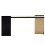 Консоль прямоугольная с основанием чёрного и золотого цвета Wrap варинант исполнения - 1 | Loft Concept в Твери