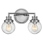 Бра для ванных комнат с прозрачным шарообразным плафоном из стекла с пузырьками на круглом основании Hinkley варинант исполнения - 16 | Loft Concept в Твери