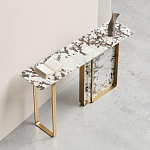 Консоль с прямоугольной мраморной столешницей Vivian Console варинант исполнения - 2 | Loft Concept в Твери