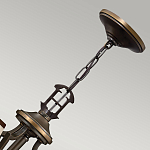 Люстра бронзового цвета с бежевыми абажурами из органзы в классическом стиле Hinkley варинант исполнения - 10 | Loft Concept в Твери