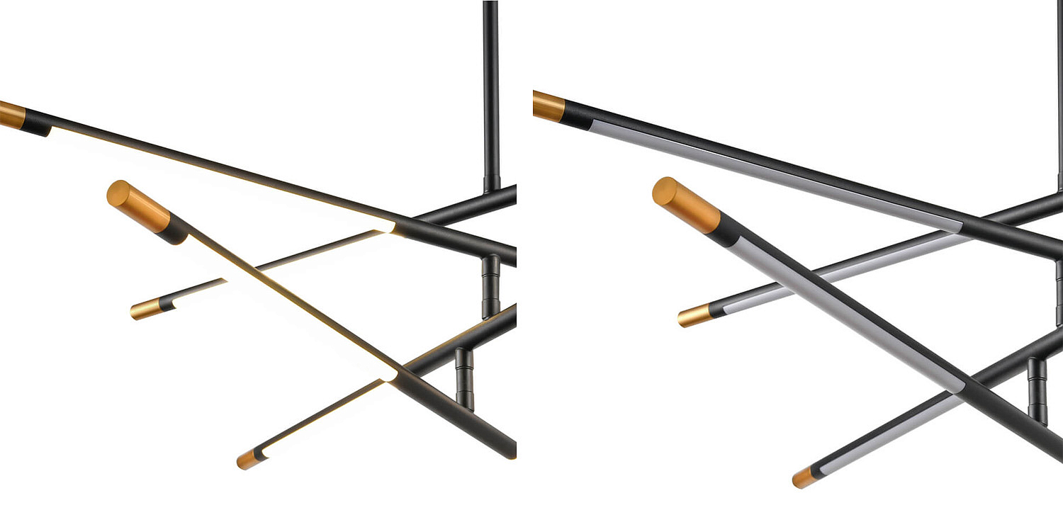 Люстра Drawing Line Gold Black Люстра Drawing Line Gold Black - Loft-Concept в Твери