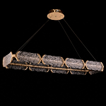 Люстра прямоугольная с текстурным природным рисунком IceFlame варинант исполнения - 2 | Loft Concept в Твери