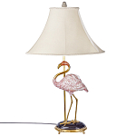Настольная лампа с абажуром Розовый Фламинго Porcelain Flamingo Lamp варинант исполнения - 6 | Loft Concept в Твери