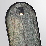 Настенный светильник зеленого цвета с черной рамкой овальной формы с полкой Herbarium  варинант исполнения - 4 | Loft Concept в Твери