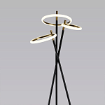 Торшер с 3-мя круглыми светодиодными лампами на черной триноге Underlining варинант исполнения - 2 | Loft Concept в Твери