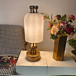 Настольная лампа в виде фонаря с белым фактурным абажуром Echoes of Light варинант исполнения - 5 | Loft Concept в Твери