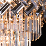 Люстра многоярусная с переплетенными металлическими элементами черного и золотого цвета и прозрачными хрустальными подвесками Empire Chandelier Crystal варинант исполнения - 5 | Loft Concept в Твери