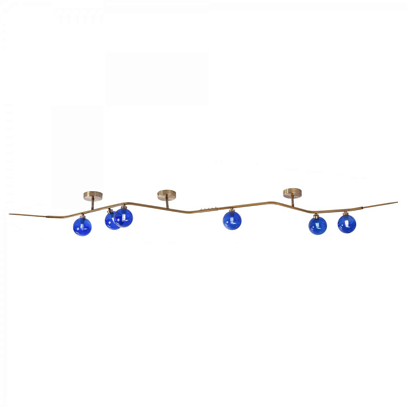 Бра Cherry FLUSH MOUNT Wall Lamp blue Глянцевое золото Синий Бра Cherry FLUSH MOUNT Wall Lamp blue Глянцевое золото Синий в Твери | Loft Concept