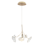 Подвесной светильник с белыми и прозрачными цветочными лепестками Wintery flovers варинант исполнения - 2 | Loft Concept в Твери