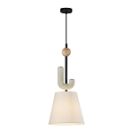 Подвесной светильник с бежевым тканевым плафоном Flourish варинант исполнения - 2 | Loft Concept в Твери