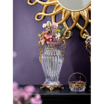 Ваза прозрачная с бронзовыми ручками в виде ангелов Eden Garden варинант исполнения - 3 | Loft Concept в Твери