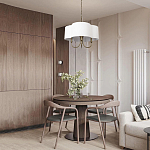 Люстра с белым текстильным абажуром Vitorino  варинант исполнения - 6 | Loft Concept в Твери