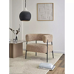 Кресло полукруглое мягкое с буклированной обивкой Armchair with Boucle Upholstery варинант исполнения - 9 | Loft Concept в Твери