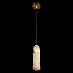 Подвесной светильник с цилиндрическим плафоном из белого алебастра Cryptocrystalline Stone варинант исполнения - 4 | Loft Concept в Твери