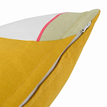 Подушка декоративная хлопковая горчичного цвета с абстрактным принтом Elysian Flow Sunset варинант исполнения - 4 | Loft Concept в Твери