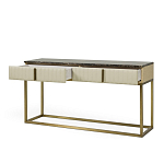 Консоль прямоугольная на золотом каркасе с 2-мя ящиками Warwick варинант исполнения - 2 | Loft Concept в Твери