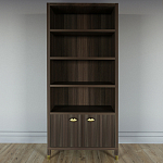 Книжный Стеллаж Elsa Dreams Walnut с задней стенкой варинант исполнения - 5 | Loft Concept в Твери