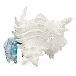 Статуэтка голубой рак с белой раковиной Marine Accessories варинант исполнения - 4 | Loft Concept в Твери