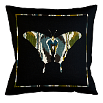 Подушка декоративная бабочка сине-зелёный орнамент Ikat Pattern варинант исполнения - 1 | Loft Concept в Твери