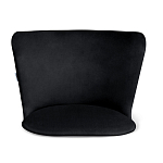 Барный стул со спинкой на 4-х коричневых ножках Черный Велюр Ava Charm варинант исполнения - 3 | Loft Concept в Твери