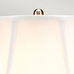 Настольная лампа с фарфоровым основанием с декоративным орнаментом и белым абажуром на темной круглой подставке Elstead Lighting варинант исполнения - 2 | Loft Concept в Твери