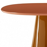 Обеденный стол оранжевый с тонкой столешницей и основанием в виде конуса Viola варинант исполнения - 1 | Loft Concept в Твери