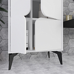 Комод белый с 4-мя дверцами на металлических ножках SPARK MULTIPURPOSE CABINET WHITE варинант исполнения - 12 | Loft Concept в Твери
