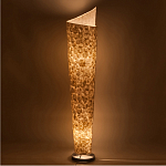 Торшер из перламутра на металлическом каркасе Indonesian Spiral варинант исполнения - 2 | Loft Concept в Твери