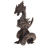 Декоративная статуэтка Дракон Dark Bronze Dragon Holding Sphere Statuette варинант исполнения - 4 | Loft Concept в Твери
