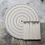 Художественный Гобелен Макраме White Disk Harmony варинант исполнения - 2 | Loft Concept в Твери