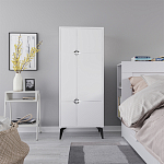Комод белый с 4-мя дверцами на металлических ножках SPARK MULTIPURPOSE CABINET WHITE варинант исполнения - 1 | Loft Concept в Твери
