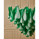 Люстра из стеклянных зеленых лепестков Petalled Illuminator варинант исполнения - 5 | Loft Concept в Твери