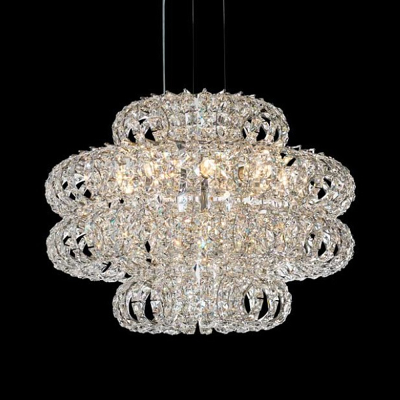 Люстра круглая с россыпью хрусталя Perfection of Diamonds Хром Прозрачный Люстра круглая с россыпью хрусталя Perfection of Diamonds Хром Прозрачный в Твери | Loft Concept