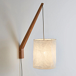 Настенный светильник из дерева и льна Ivory Linen Wall Lamp варинант исполнения - 2 | Loft Concept в Твери