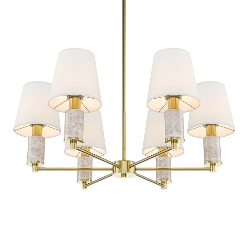 Люстра подвесная Lira Латунь Серый Белый в Твери | Loft Concept 