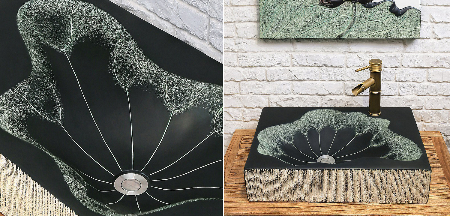 Раковина Lotus Leaf Rectangle Раковина Lotus Leaf Rectangle - Loft-Concept в Твери