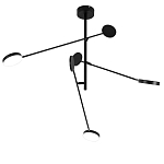 Потолочный светильник светодиодный с тремя лампами черный металл Bendik  варинант исполнения - 1 | Loft Concept в Твери