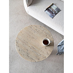 Столик приставной с круглой столешницей Textured Cream Table варинант исполнения - 5 | Loft Concept в Твери